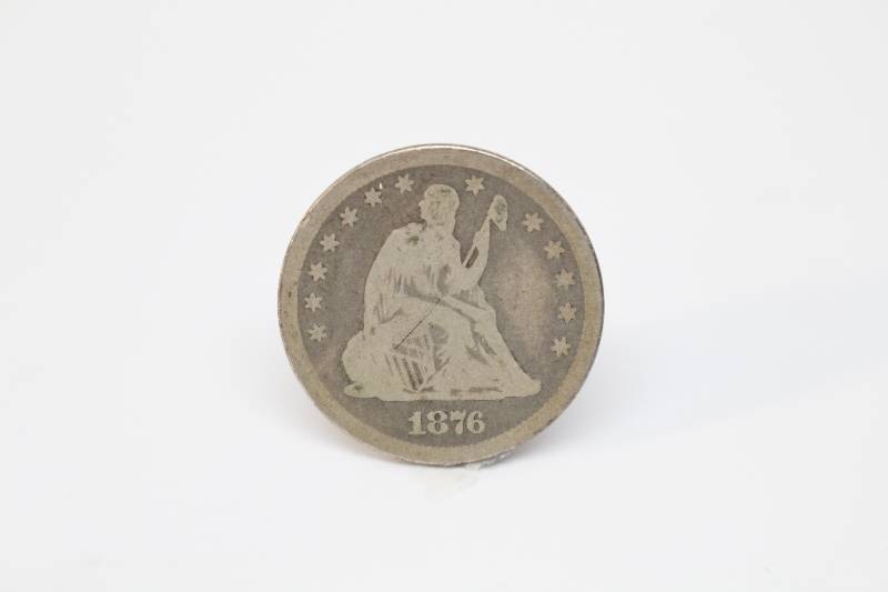 1876 Seated Quarter in F Condititon