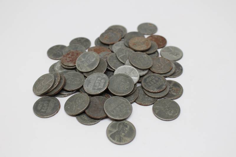 Lot of (60) 1943 Steel Pennies