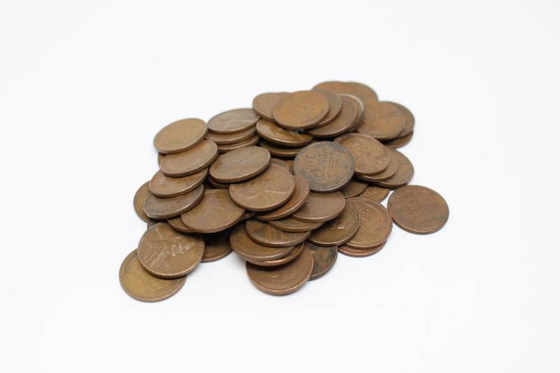 Lot of 100 Assorted Date Wheat Pennies