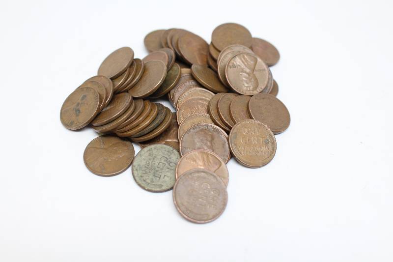 Lot of 65 Assorted Date Wheat Pennies