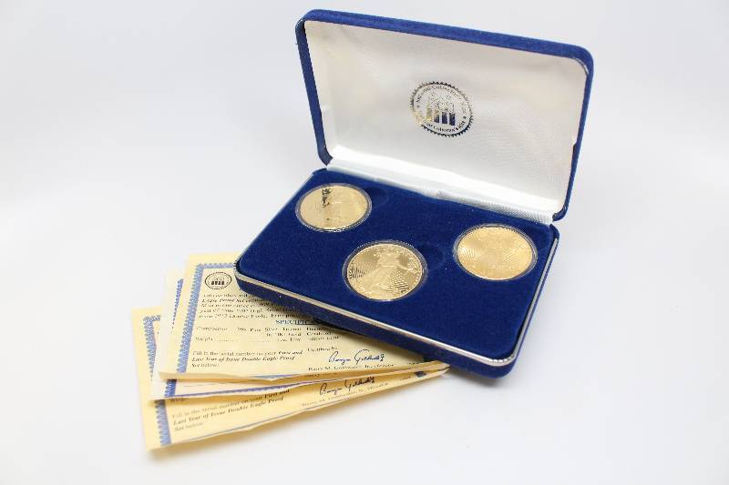 National Collectors Mint Double Eagle Collection .999 Silver Clad in 24Kt Gold