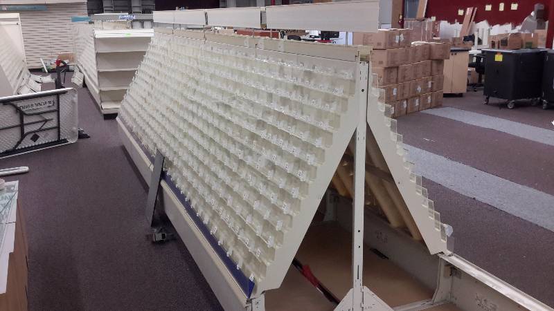Free standing card display.. 5, 4ft x 4ft x 67 in h