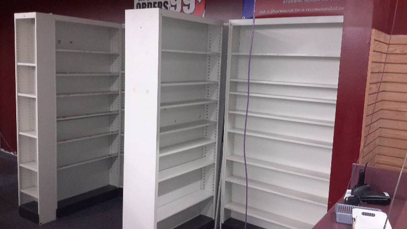 Metal Shelf units as shown.