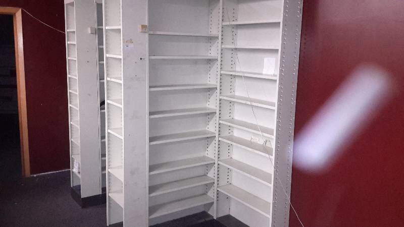 Metal Shelf Units as shown.
