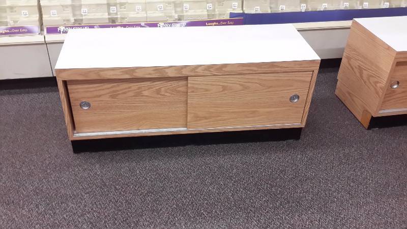 3, lower stature sliding door cabinets..