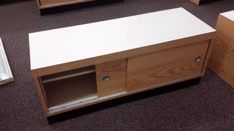 3, lower stature sliding door cabinets..