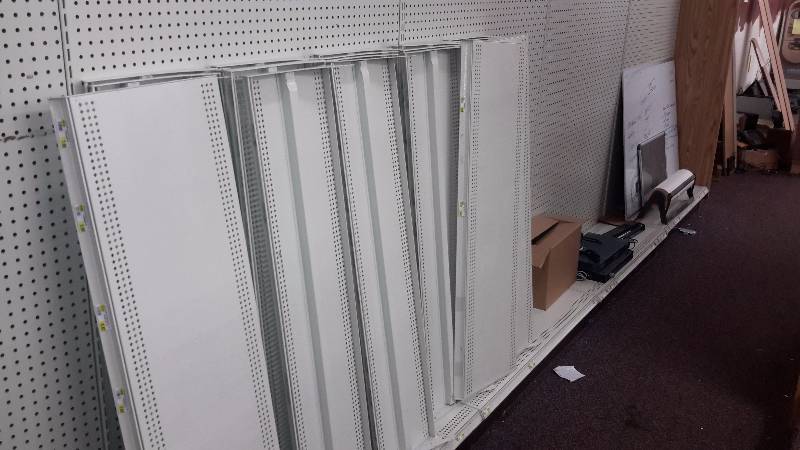 Wall Display with adjustable shelves.