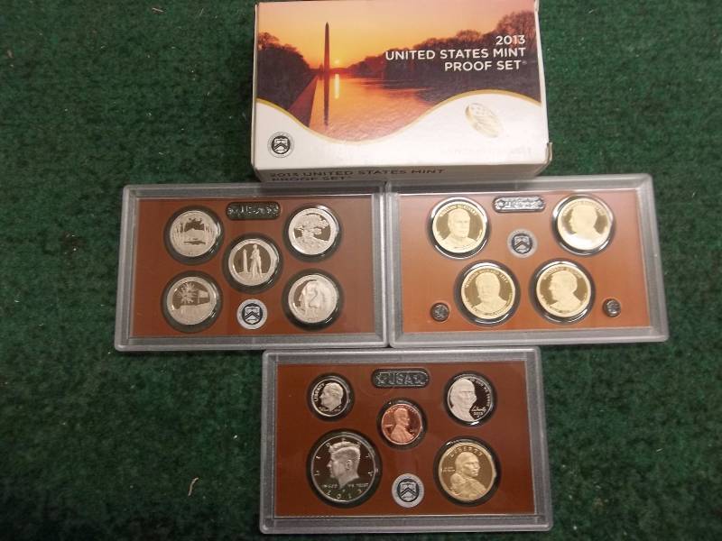 2013 US Proof Set With Presidential Dollars & State Quarters