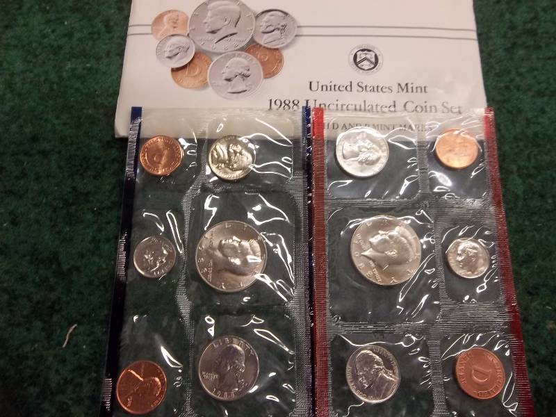 1988 US Mint Unc Coin Set P&D