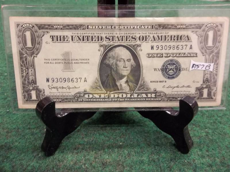 US $1 silver Certificate Series 1957 B