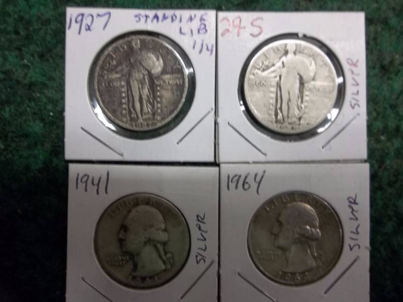 1927, 1929 S Standing Liberty, 1941, 1964 Washington Quarters