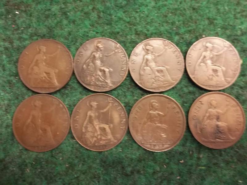 Lot Of British Pennies