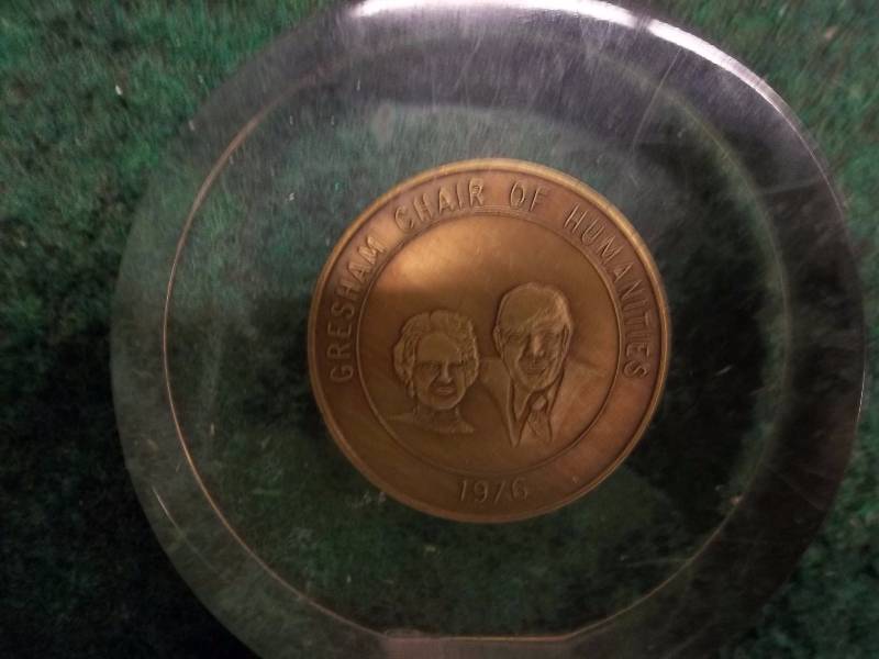 1976 Bronze Commemorative (Gresham Chair Of Humanities)