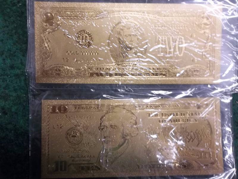 2 Gold Bank Notes