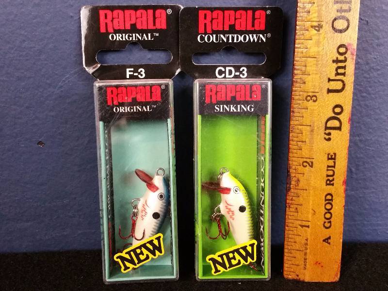 lot 85 image: Rapala Orignal & Sinking F-3 & CD-3