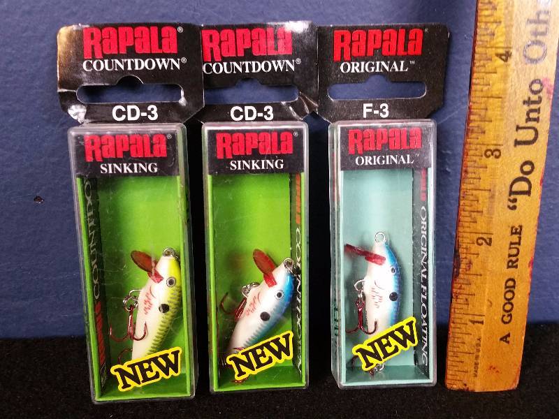 lot 86 image: Rapala Orignal & Sinking F-3 & CD-3