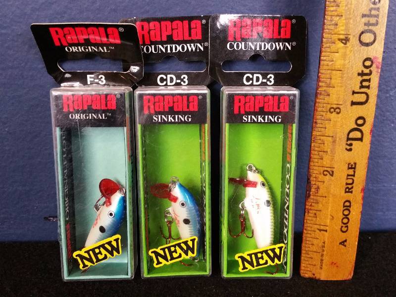 lot 87 image: Rapala Orignal & Sinking F-3 & CD-3