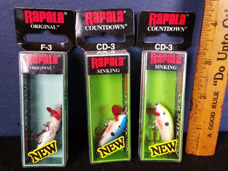 lot 88 image: Rapala Orignal & Sinking F-3 & CD-3