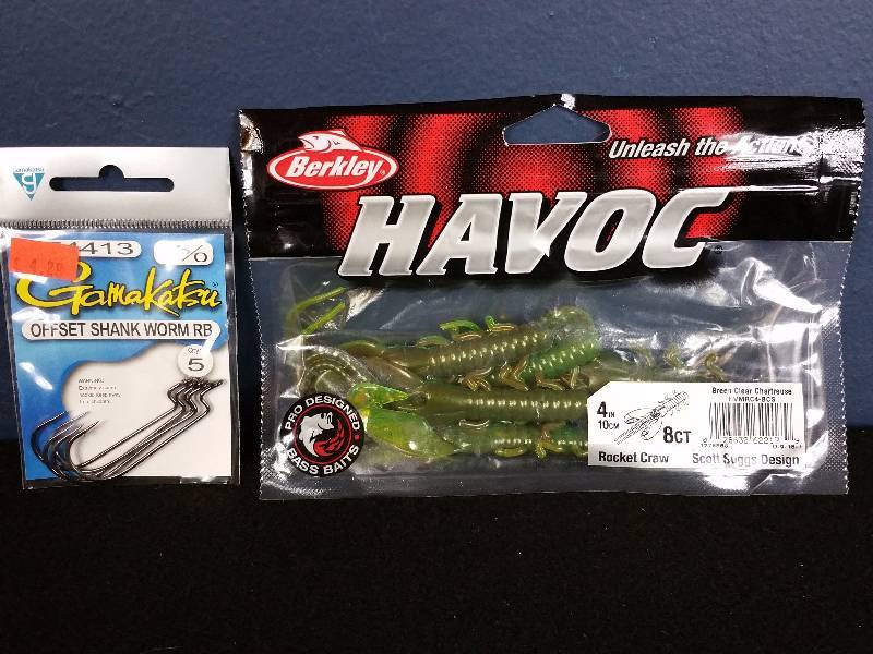 lot 137 image: Gamakatsu Hooks & Berkley Havoc Baits