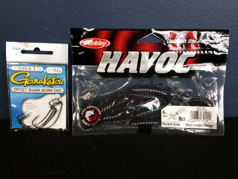 lot 141 image: Gamakatsu Hooks & Berkley Havoc Baits