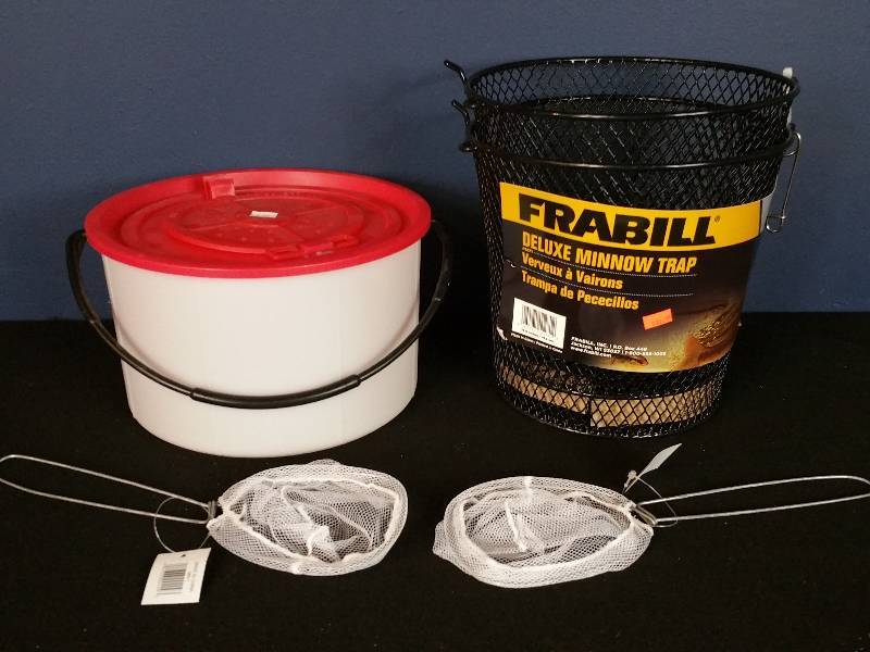 lot 185 image: Frabill MinnowTrap& Minnow Bucket