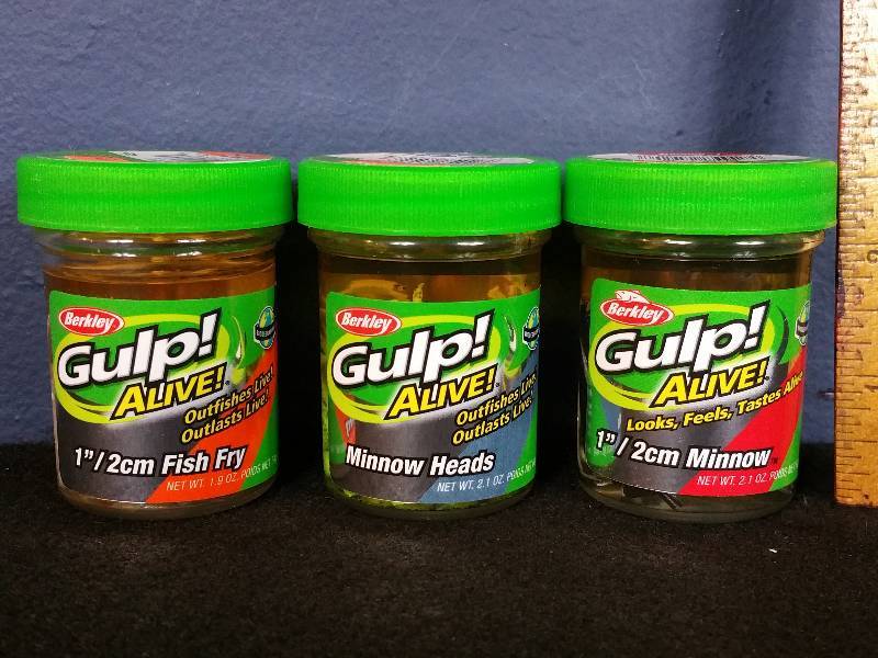 lot 254 image: Berkley Gulp Alive - (3) Jars