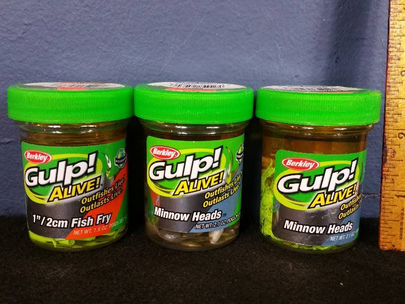 lot 256 image: Berkley Gulp Alive - (3) Jars