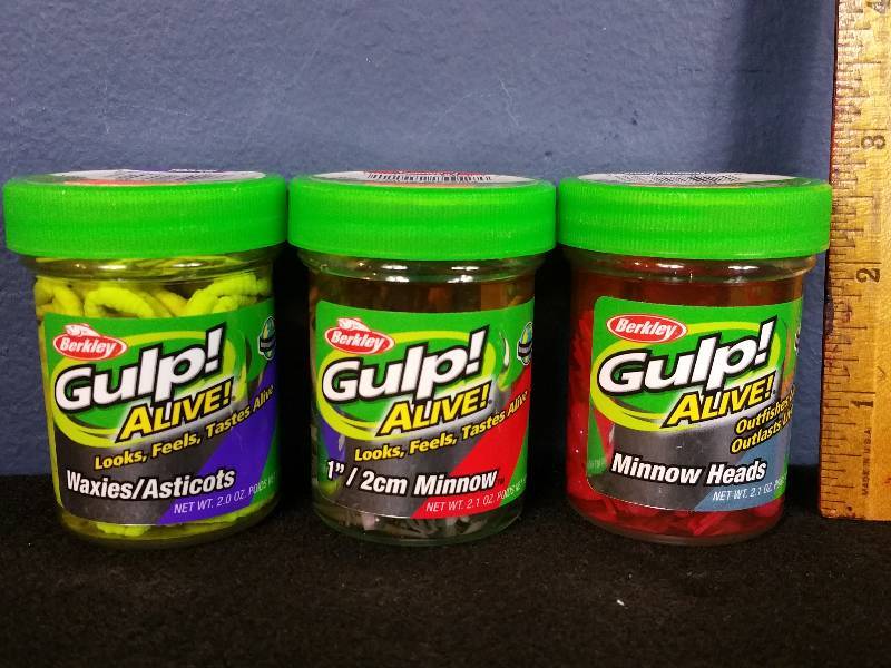lot 258 image: Berkley Gulp Alive - (3) Jars