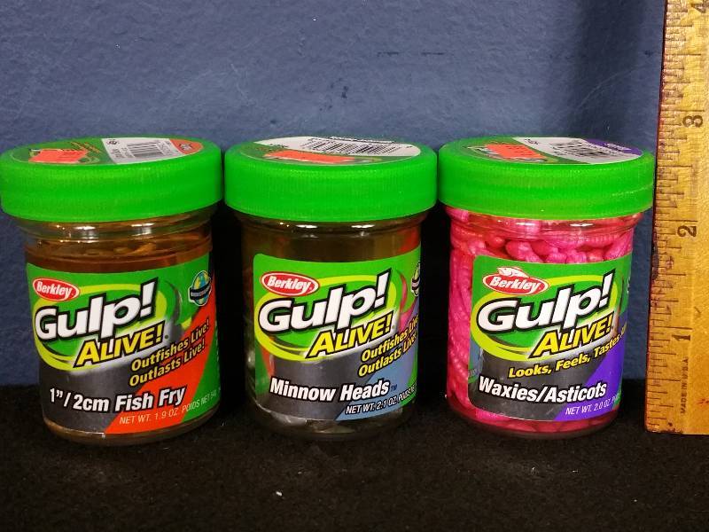 lot 259 image: Berkley Gulp Alive - (3) Jars
