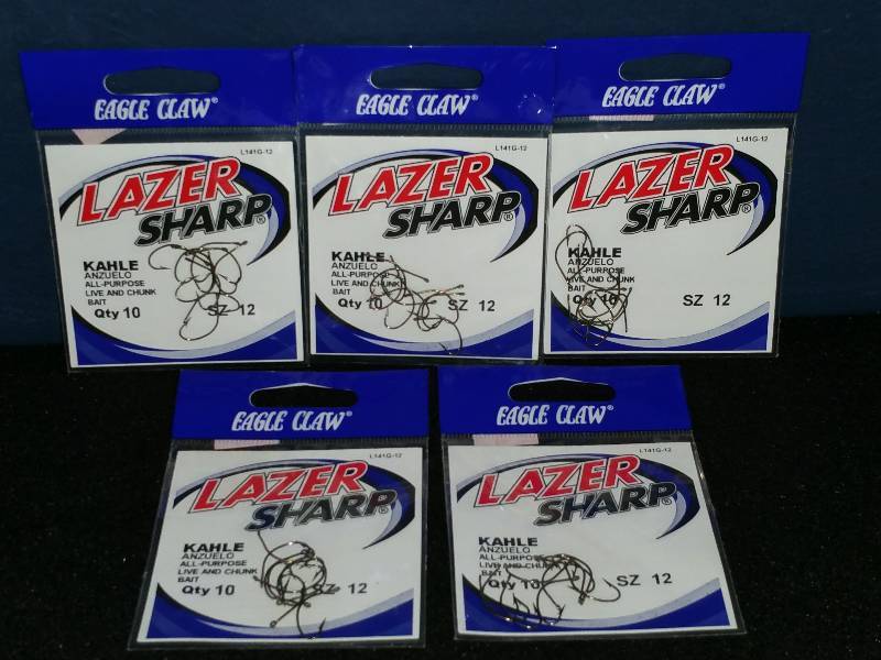 lot 301 image: Eagle Claw Lazer Sharp #12 Hooks