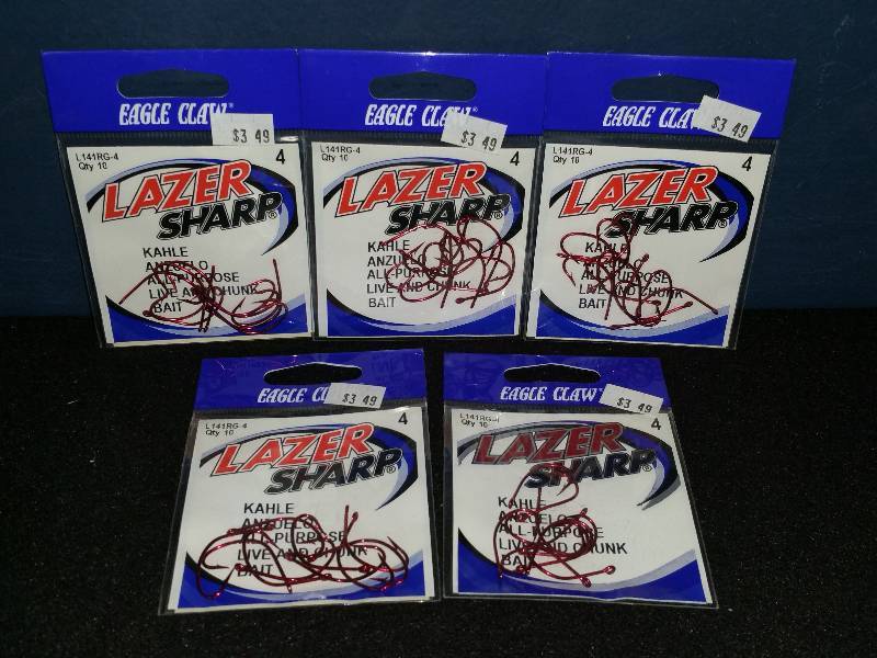 lot 310 image: Eagle Claw Lazer Sharp #4 Hooks