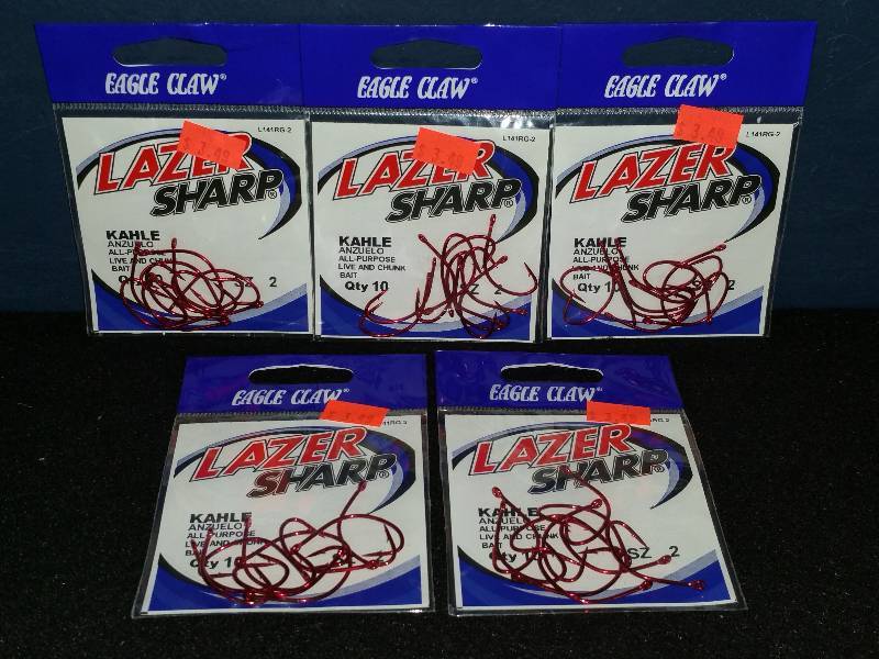 lot 312 image: Eagle Claw Lazer Sharp #2 Hooks