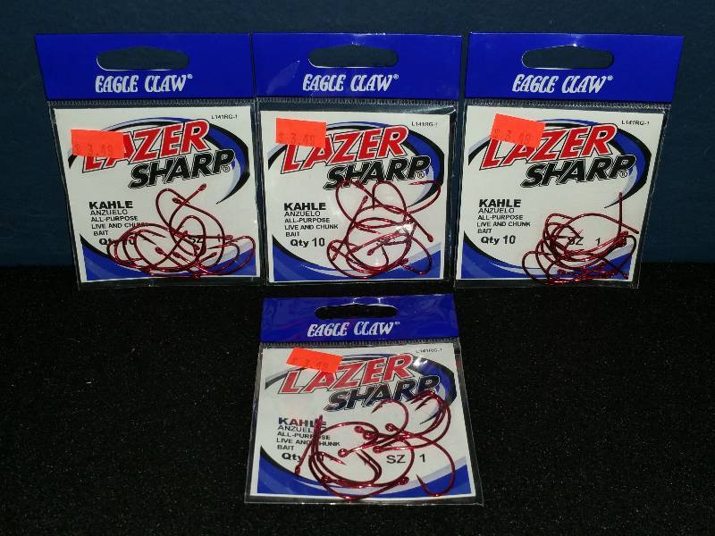 lot 313 image: Eagle Claw Lazer Sharp #1 Hooks
