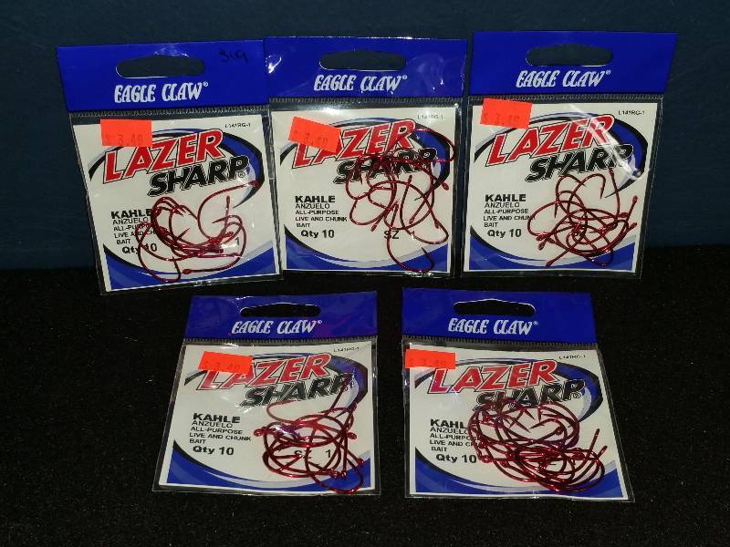 lot 314 image: Eagle Claw Lazer Sharp #1 Hooks