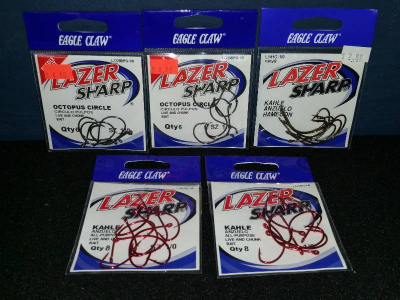 lot 315 image: Eagle Claw Lazer Sharp 10 Hooks