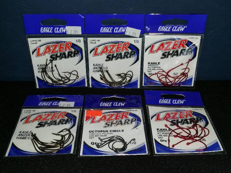 lot 317 image: Eagle Claw Lazer Sharp 10 Hooks