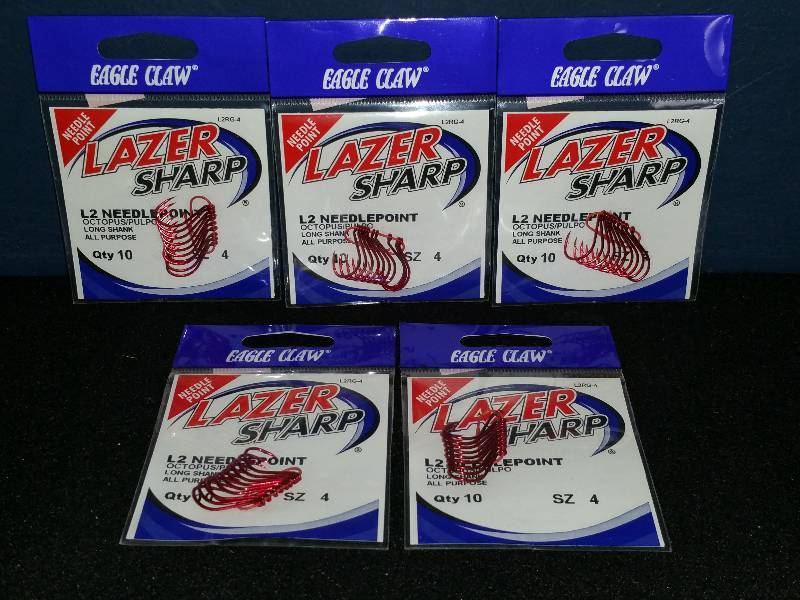 lot 326 image: Eagle Claw Lazer Sharp #4 Hooks