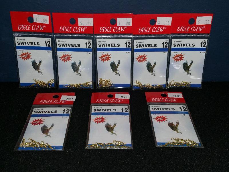 lot 344 image: Eagle Claw Barrel Swivels #12