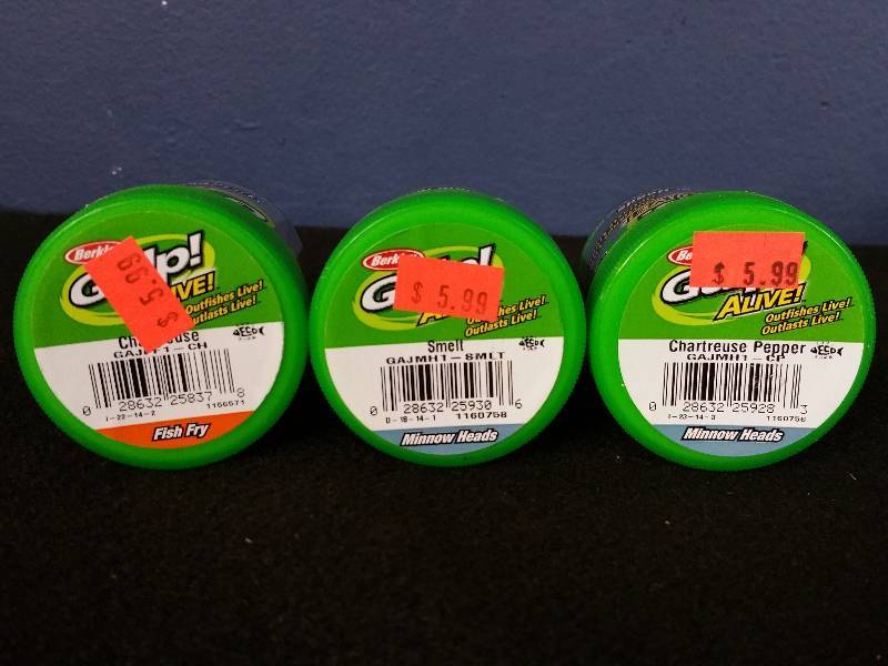 lot 257 image: Berkley Gulp Alive - (3) Jars