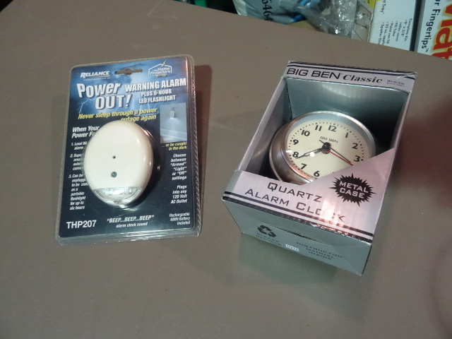 NEW Lot incl Big Ben Classic Alarm Clock and Power Out Alarm