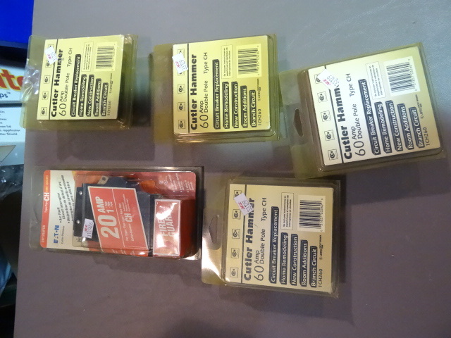 NEW Large LOT Circuit Breakers Cutler Hammer and Eaton