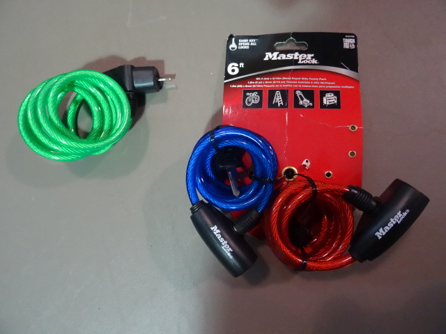 NEW Qty3 Master Bike Locks and cables