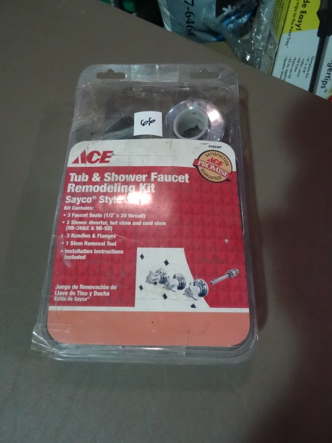 NEW ACE Tub & Shower Fuacet remodeling Kit incl. 3 x Faucet Stem and seats, handles and flanges plus nstem removal tool