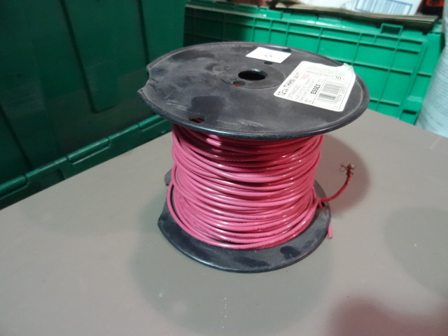 NEW Spool Electrical Wire RED 12 GA THHN Stranded est 450 ft