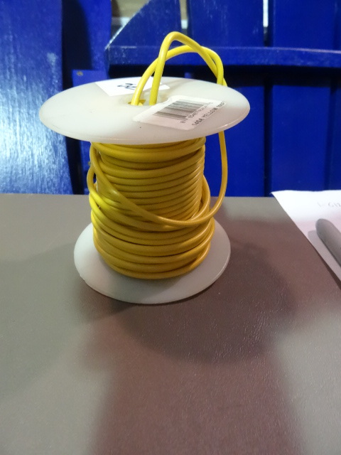 NEW Spool Electrical Wire YELLOW 14 GA Stranded est 50 ft