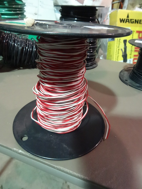 NEW Spool Electrical Wire REDWHITE 20 GA Unjacketed Bell Wire est 150 ft