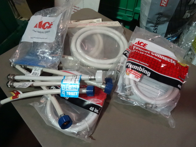 NEW Plumbing LOT incl qty 8 Flexible Water Supply Lines