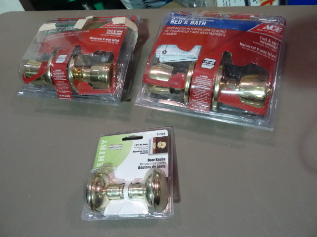 NEW Wqty 3 Door Handle LockSets incl. Bed and Bath, Hall and Closet, General Handle Set