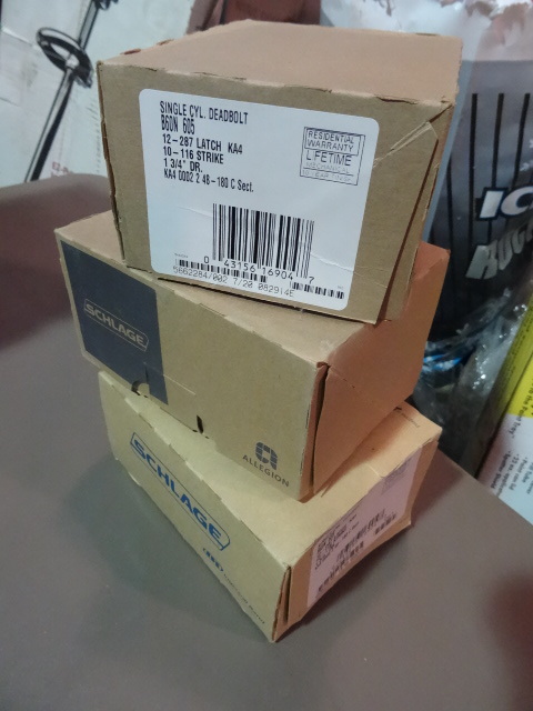 NEW Qty 3 Schlage Keyed Deadbolt pn B60N 605