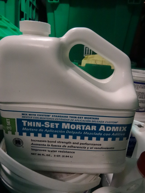 NEW Jug Thin Set Mortar Admix Increases Bond Strength and Performance 96 oz